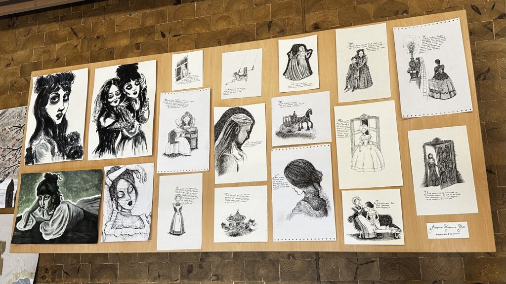 Ausstellung: Illustrationen von Josephine Katharina Groß | Internationale Winterakademie 2025 auf dem Jugendhof Scheersberg